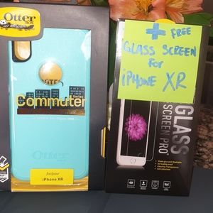 iPhone XR case + Free glass